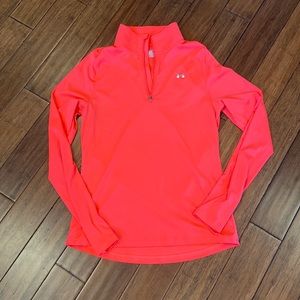Quarter zip under Armour Hot Pink